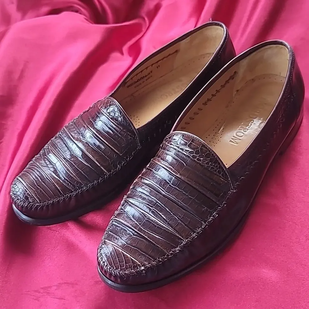 GENUINE ALLIGATOR NORDSTROM sz 11 handmade in Spain loafer GORGEOUS
